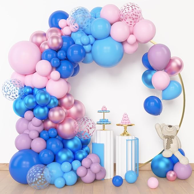 Amandir 153pcs Pink and Blue Balloon Arch Garland Kit Different Sizes | 18 12 - Image 2