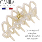 Camila Paris CP3526 French Small Hair Clips for Women Thick Hair for Long Curly Wavy Hair, Girls Hair Claw Clip, Durable Styling Big Claw Clip for Thick Hair, Strong Hold No Slip Grip, Made in France