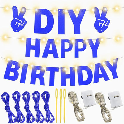 175Pcs DIY Glitter Customizable Banner Kit Hanukkah Custom Banners DIY Happy - Image 3
