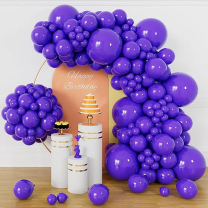 134Pcs Purple Balloons Different Sizes 5 10 12 18 Inch Purple Balloon Garland by KUULBELAballoons