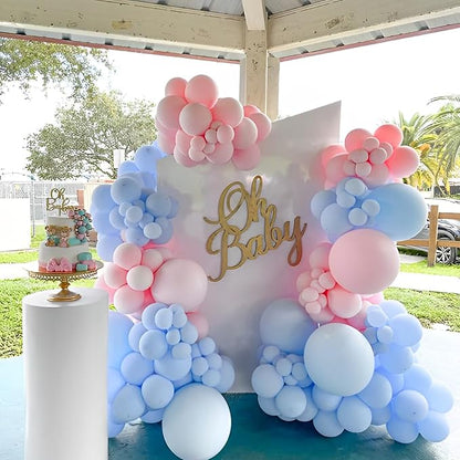 Voircoloria 110pcs Light Blue Baby Blue Latex Party Balloons, 12inch | - Image 5