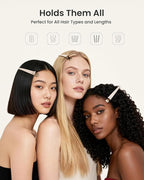 AIMIKE 4.8" Hair Clips for Styling – Built-In Silicone Band Duckbill Hair Clips, No-Crease Sectioning Clips for Thick, Curly Hair, Ideal for Makeup, Hairstyling & Rollers, 6-Pack, Desert Titanium