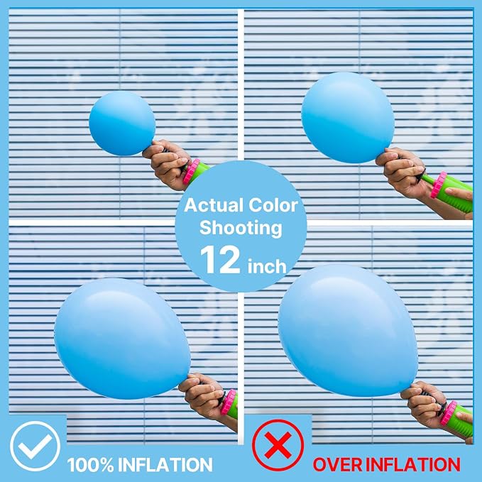 PartyWoo Light Blue Balloons 50pcs Baby Pastel Blue Color 12 Inch | Balloons - Image 4