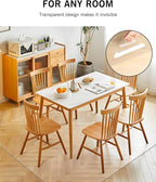Area Mat for Hard Floors, 5'×7' Transparent PVC Area Rug for Home, Waterproof Durable Protector for Dining Room, Kitchen, Living Room, Large No-Slip Baby Play Mat for Floor, Pet Litter Pad