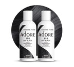 Adore Semi Permanent Hair Color (118 Off Black) | Vegan & Cruelty-Free Black Hair Dye | No Ammonia, No Peroxide, No Alcohol | 4 Fl Oz Each (Pack of 2)