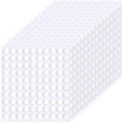 JUNEBRUSHS 1500 Pieces Double Sided Adhesive Dots, Acrylic Round Putty by JUNEBRUSHS