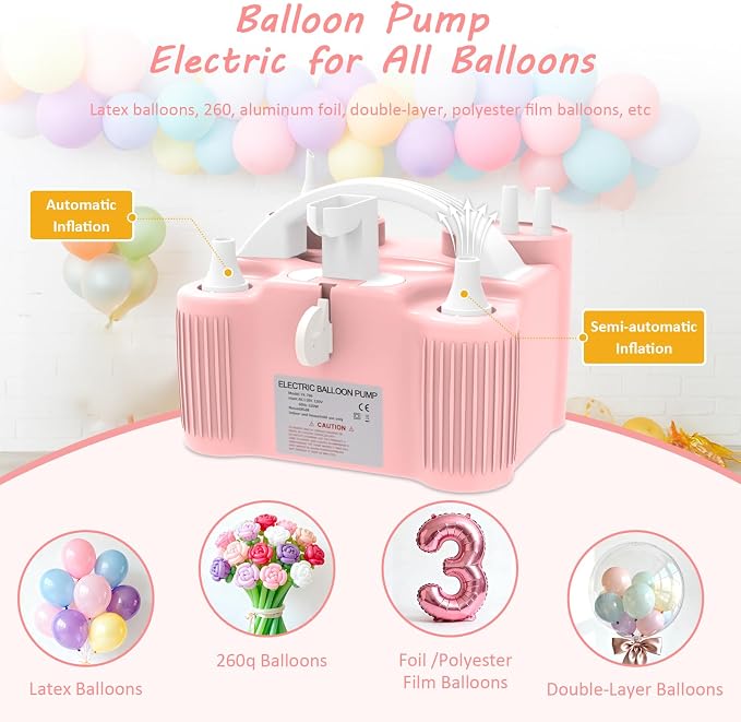 4-in-1 Balloon Pump Electric Balloon Pump Inflador De Globos Electrica Sports - Image 2