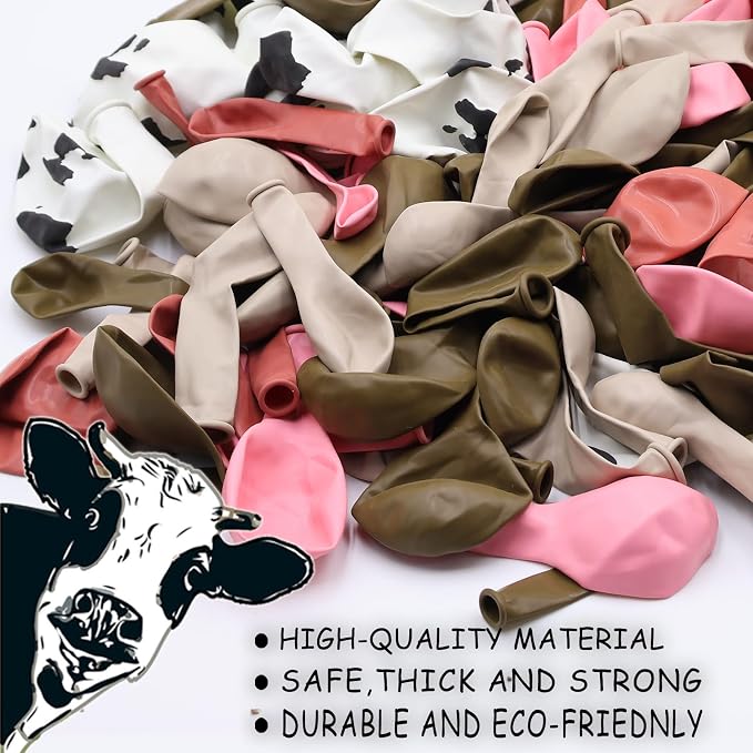 Dusty Pink Cow Balloon Arch Garland Kit – Dusty Pink, Light Pink, Sand White - Image 3