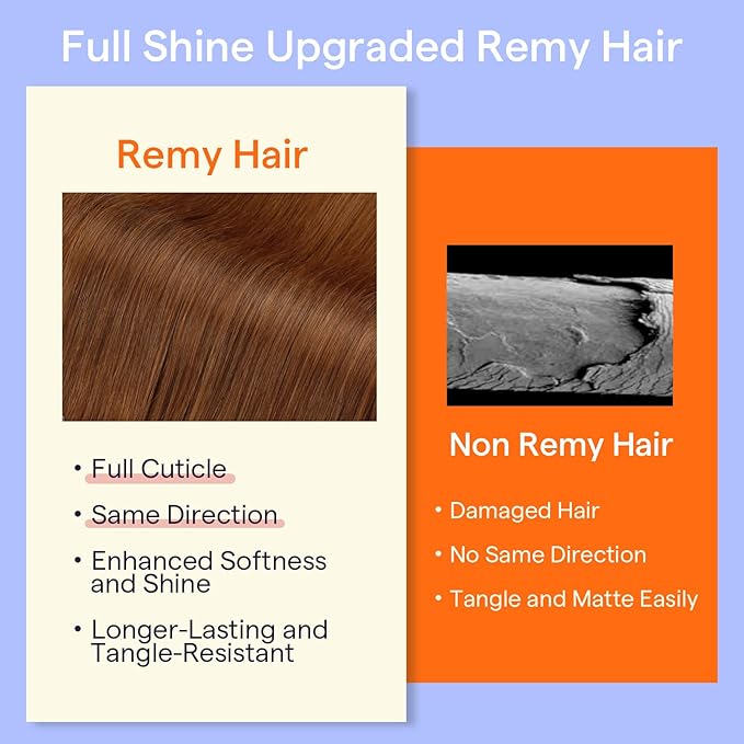 Full Shine Clip on Hair Extensions Human Hair Auburn Short Hair Extensions Clip ins Invisible Triple Weft 10 Inch 95 G 7 Pcs