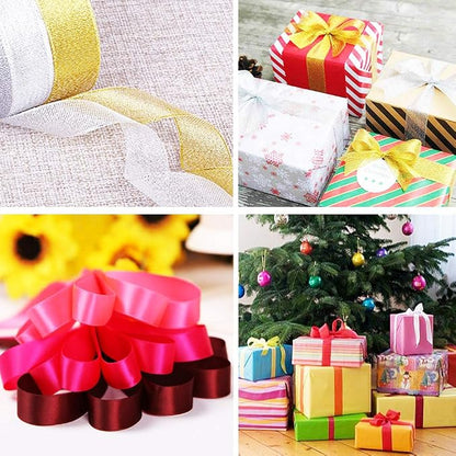 LIUYAXI Satin Ribbon 20 Colors 300 Yard -18 Silk Ribbon Rolls & 2 Glitter - Image 2