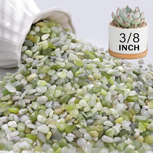 NUPICK 12 lbs Pebbles for Indoor Plants, 3/8 Inch Pea Gravel for Fish Tank by CreateAmazingChoice