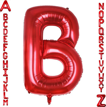 AULE 40 Inch Red B Balloon Letter Foil A-Z Birthday Big Alphabet | Birthday by AULE