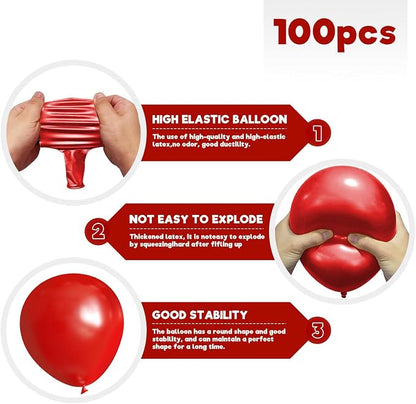 Red Balloon Birthday Party Balloons - Image 2