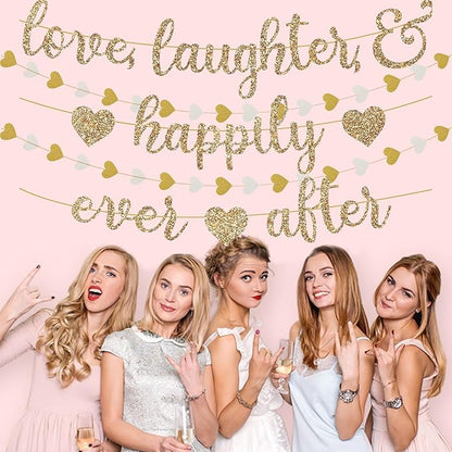 Love Laughter & Happily Ever After Banner Wedding Bridal Shower Decoration | - Image 4