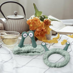 Jowmoy Cute Dark green Snail Headband,Wash Face for Women Makeup Shower Spa Headband