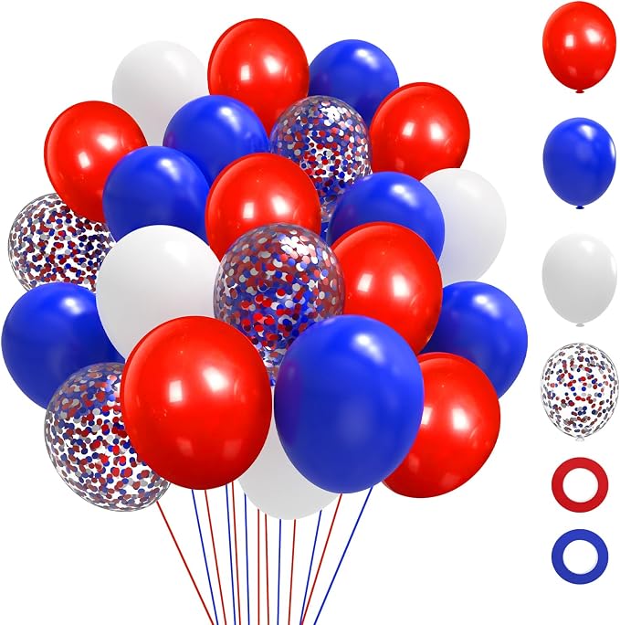 Red White and Blue Balloons by Mobacurty