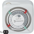 Intermatic TN111K 15-Amp Indoor Timer - Versatile 24-Hour Control - Easy Manual Override and Single 2-Prong Design (1 Pack)