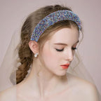 Fashion Wide Headband for Women Colorful Jeweled Glitter Headband Comfortable High Elastic Head Band Hairband Hair Hoop Hair Accessories for Womens