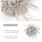 HMD Tousled Updo Messy Bun Hairpiece Hair Extension Ponytail with Elastic Rubber Band Updo Ponytail Hairpiece Synthetic Hair Extensions Scrunchies Ponytail Hairpieces for Women