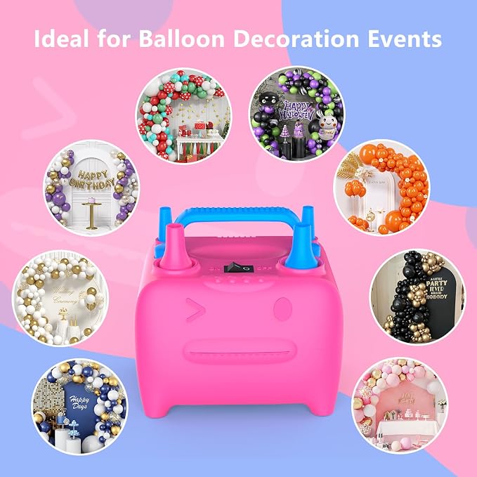 OWill Balloon Pump Electric, Balloon Inflator Electric Air Pump, Portable Dual - Image 5