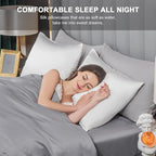 Mulberry Silk Pillowcase for Hair and Skin,Cooling Silk Pillow Case with Hidden Zipper,Allergen Proof Dual Sides Soft Breathable Smooth Silk Pillow Cover for Women (White, Body)