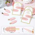 20PCS Bridesmaid Hair Clips No Bend Hair Clips Bridesmaid Hair Accessories Gifts Makeup Creaseless Glitter Hair Clip for Bride Women Girls(20Pcs/10Cards)