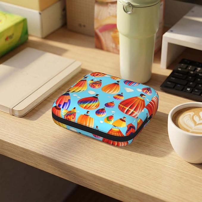 Hot Air Balloons Print Women Period Bag Sanitary Pouch Portable Pad Pouch - Image 6