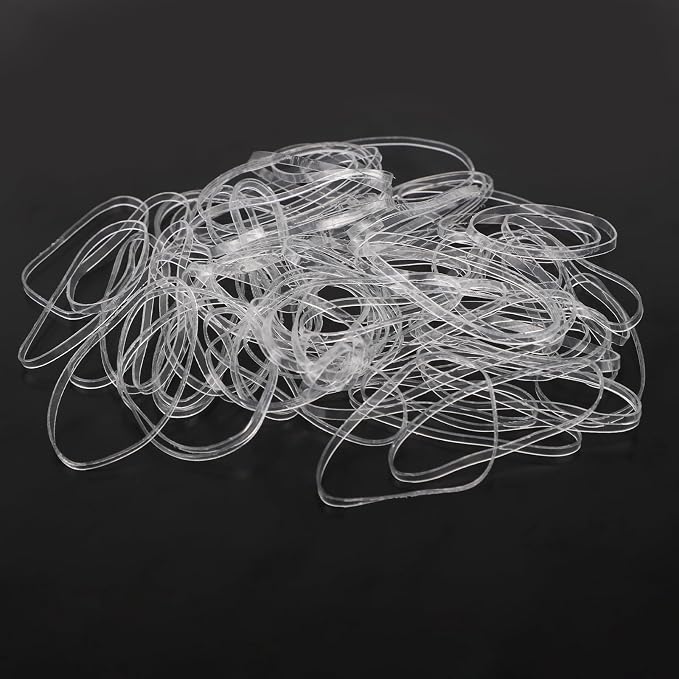 Penitue 300pcs 2"/3"/4"/5"/6"/7" Clear Elastic Rubber Bands | Transparent by Unknown