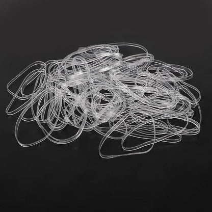 Penitue 300pcs 2"/3"/4"/5"/6"/7" Clear Elastic Rubber Bands | Transparent by Unknown