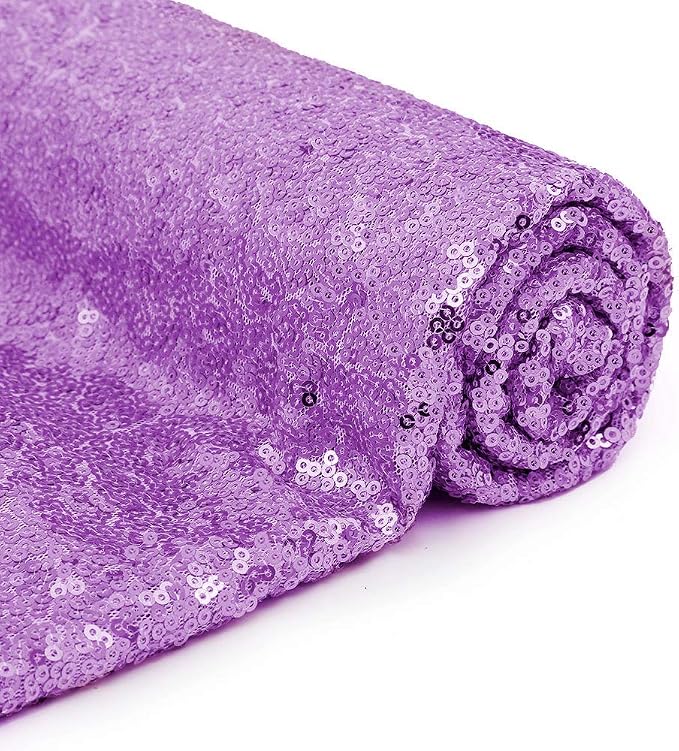 Lavender Sequin Backdrop Curtains 4 Pcs 2ftx8ft Glitter Shimmer Fabric | - Image 7