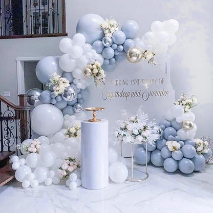 PartyWoo Dusty Blue Balloons 127pcs Slate Blue Boho Neutral Color | 36 18 12 10 - Image 5