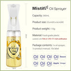 Mistifi Oliver Oil Sprayer for cooking, Spray bottle 12oz, Non-Aerosol Refillable Dispenser Oil Mister FS604 Salad Style