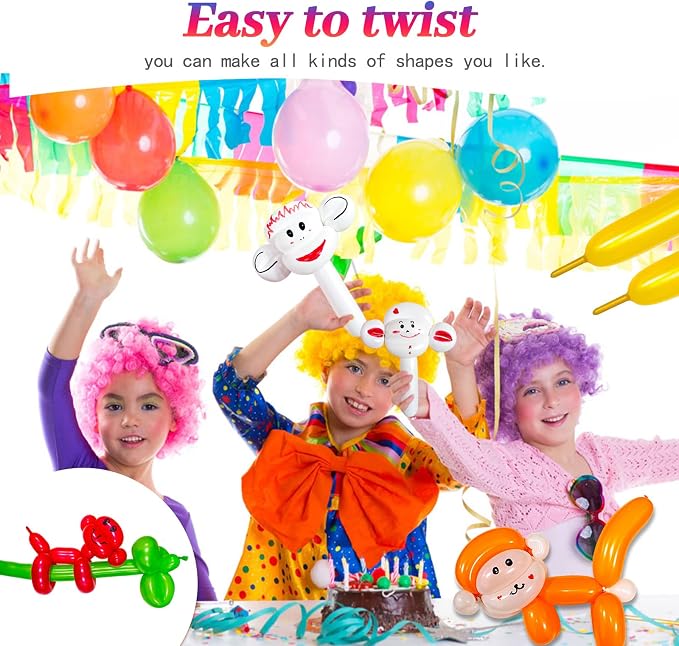 Blue Long Balloons Premium 260 Twisting Animals Magic Balloons - Image 6