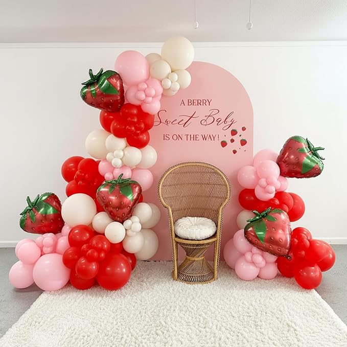 Strawberry Balloons Garland Arch Kit 153pcs - Image 4