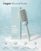 AIMIKE NaturaVol Round Brush for Blow Out, Round Hair Brush Nano Thermal Ceramic & Ionic Tech, for Blow Drying & Salon-like Styling at-home, Maximum Volume Shine - 1.7” Barrel, 2.5” w/Bristle