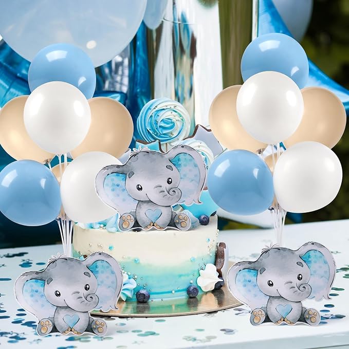 12 Sets Elephant Baby Shower Balloon Stand Kit - Image 6