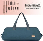 NISHEL Hair Tools Travel Carrying Bag, Portable Hair Air Wrap Dryer Case, Hair Dryer/Curling Iron/Airstraight Attachment Organizer, Lake-Blue