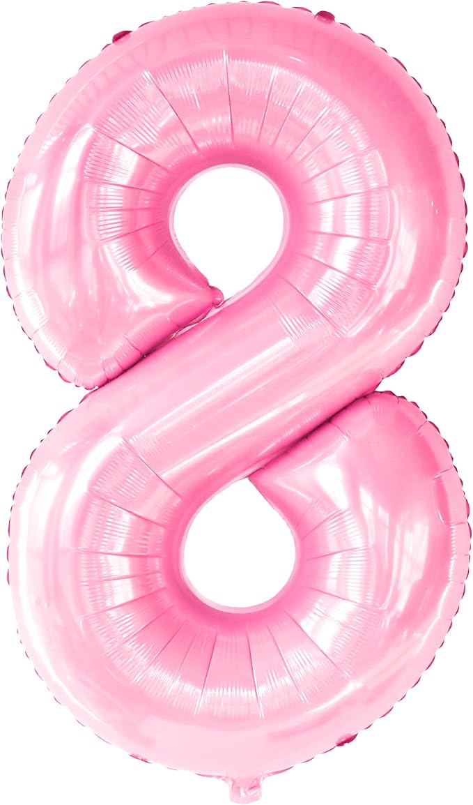 KatchOn, Giant Light Pink Number 8 Balloon by KatchOn