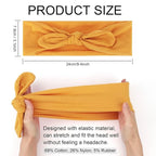 DRESHOW 8 Pack Headbands for Women Bow Knotted Hair Band Facial Cloth Rabbit Ears Running Sport Elastic Hair Wrap
