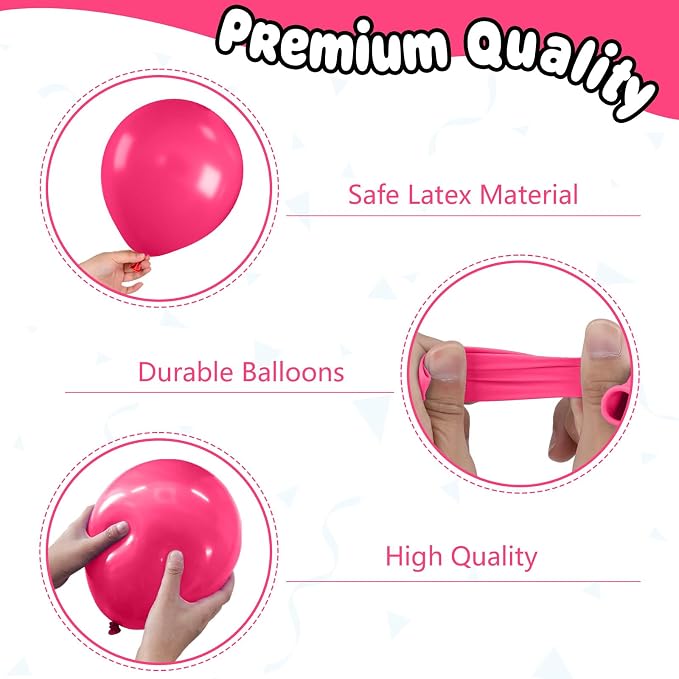 Cowgirl Balloons, 12 Inch Cow Print Hot Pink Light Pink and Silver Balloons - Image 3