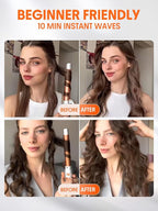 SHEGLAM Rotating Curling Iron Extra Long, Curl Cycle, 1 Inch Automatic Curling Wand for Long Hair, Self Spinning Barrel up to 430°F, Dual Voltage