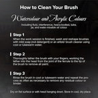 Silver Brush Limited WC-3201S Black Velvet Basic Watercolor Set, Set of 3, Size 1 Inch Flat Wash, and Sizes 6 and 12 Round Paintbrushes, Short Handle