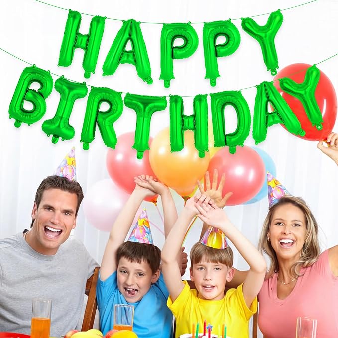 52 Pcs Green Letter Balloons, 16 Inch Foil Alphabet Letter Balloons, Letter A-Z - Image 3