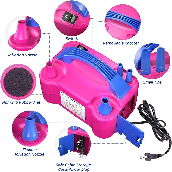 Electric Balloon Pump for Party Decorations – Portable Inflator, Auto Shutoff - Image 2