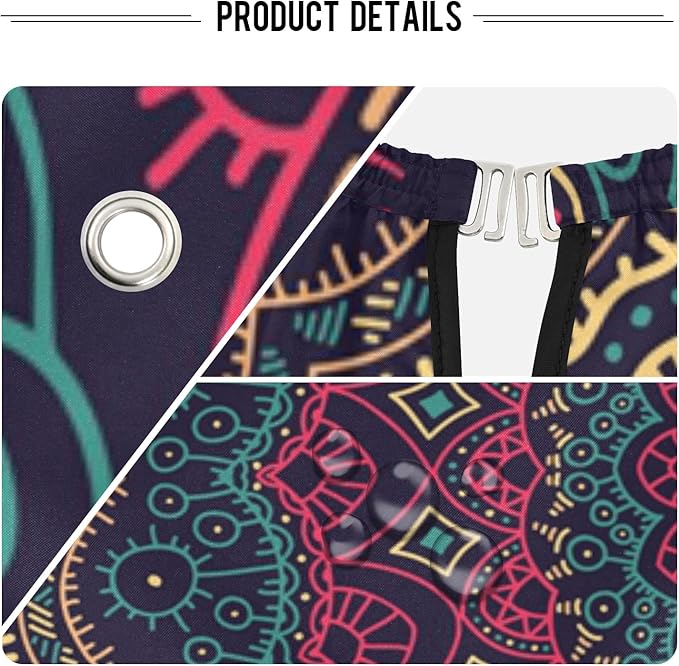 ALAZA Tribal Mandala Barber Cape for Men Women, Waterproof Haircut Apron Beard Shaving Bib Hair Cutting Cloth 55 x 65 Inch
