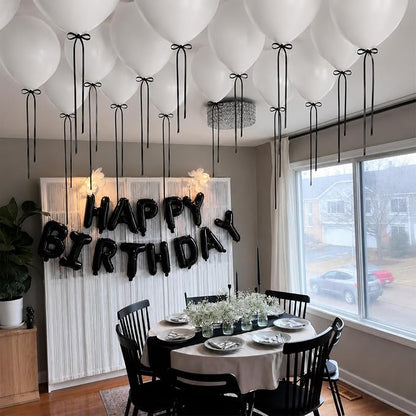 30 Pcs 18in White Black Latex Balloons - Image 6