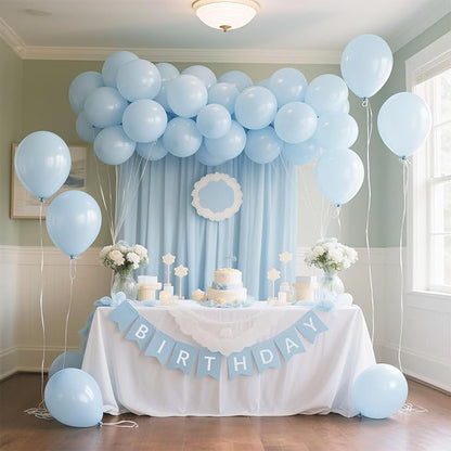 Pastel Blue Latex Party Balloons 160 Pack 5 inch Round Light Blue Balloons - Image 3