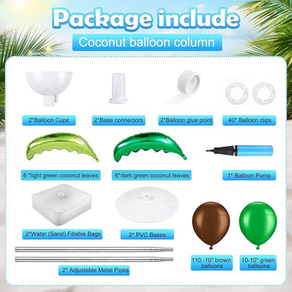 132 Pcs Palm Tree Balloon Column Stand Kit 6.5 Ft - Image 3