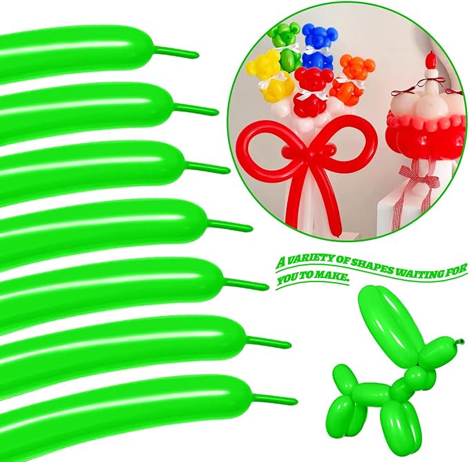 LXZFCRG 260 Balloons Green Long Balloons - Image 4