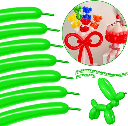 LXZFCRG 260 Balloons Green Long Balloons - Image 4